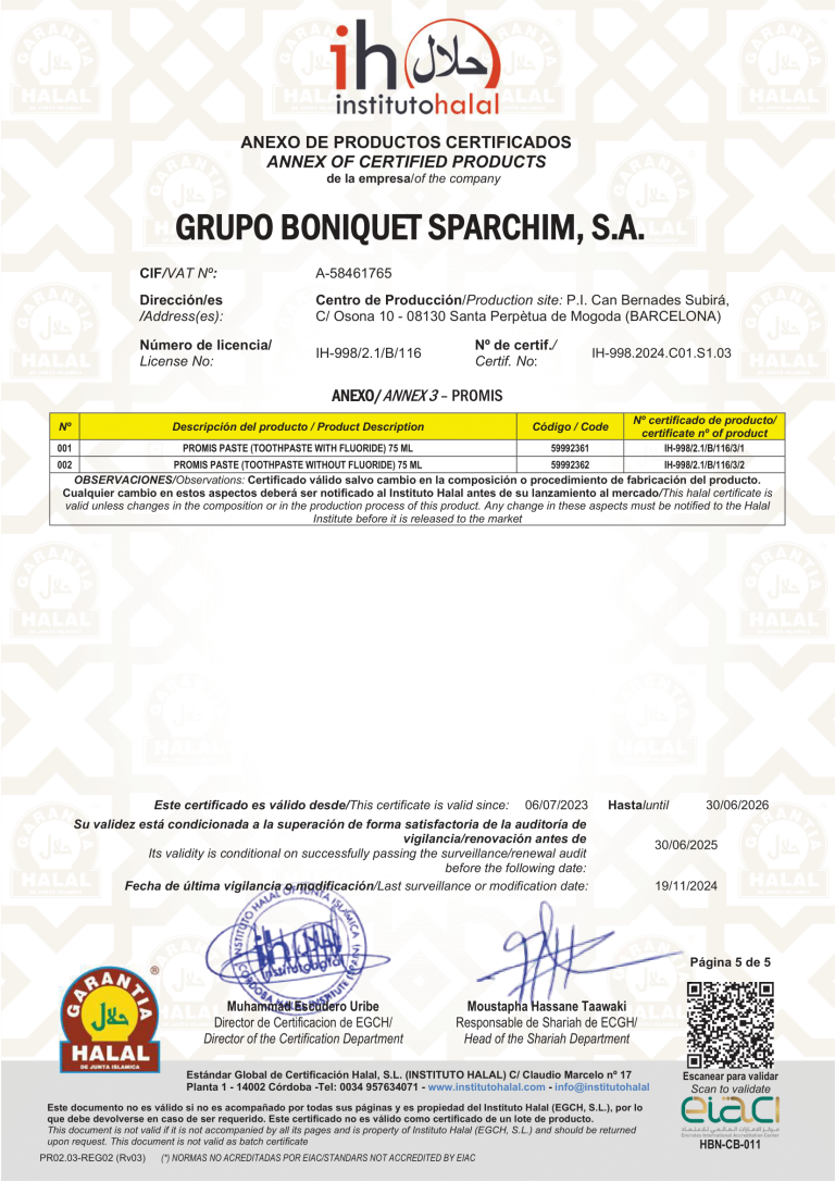 Promis Paste Certificate Halal-2